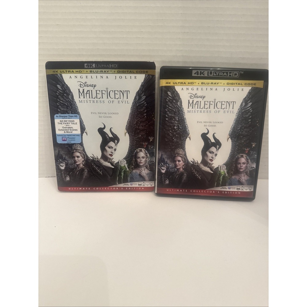 Maleficent Mistress of Evil 4K Ultra HD Blu-ray 2 Discs Slipcover 2019 Disney